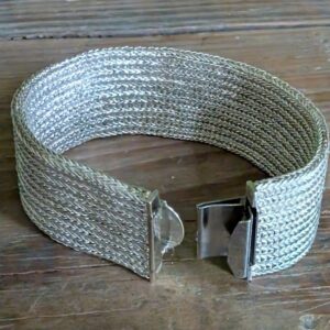 Bracelet Woven by Hand in Fine Silver